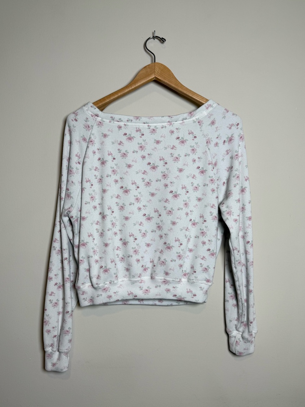 Gilly Hicks | Floral Pajama Set Waffle Knit Lounge Sleepwear 2 Pc | Medium - Picture 3 of 16
